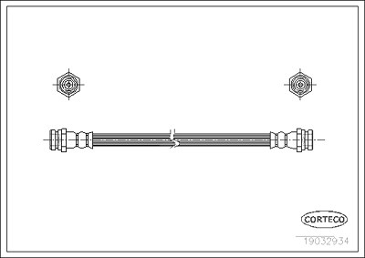 Corteco Bremsschlauch ERSTAUSRÜSTERQUALITÄT [Hersteller-Nr. 19032934] für Mitsubishi von CORTECO