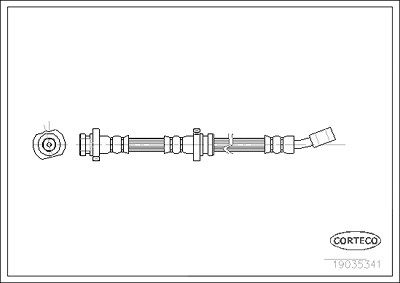Corteco Bremsschlauch ERSTAUSRÜSTERQUALITÄT [Hersteller-Nr. 19035341] für Nissan von CORTECO