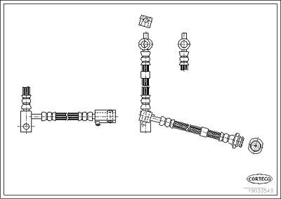 Corteco Bremsschlauch ERSTAUSRÜSTERQUALITÄT [Hersteller-Nr. 19033543] für Nissan von CORTECO