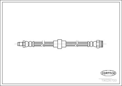 Corteco Bremsschlauch ERSTAUSRÜSTERQUALITÄT [Hersteller-Nr. 19026700] für Peugeot von CORTECO