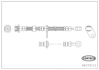 Corteco Bremsschlauch ERSTAUSRÜSTERQUALITÄT [Hersteller-Nr. 49379122] für Suzuki von CORTECO