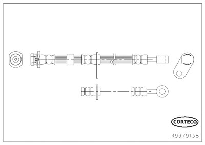 Corteco Bremsschlauch ERSTAUSRÜSTERQUALITÄT [Hersteller-Nr. 49379138] für Suzuki von CORTECO