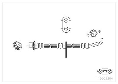 Corteco Bremsschlauch ERSTAUSRÜSTERQUALITÄT [Hersteller-Nr. 19032294] für Toyota von CORTECO