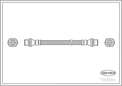 Corteco Bremsschlauch ERSTAUSRÜSTERQUALITÄT [Hersteller-Nr. 19036131] für Toyota von CORTECO