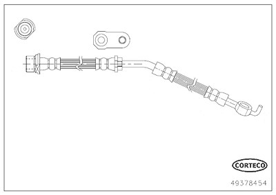 Corteco Bremsschlauch ERSTAUSRÜSTERQUALITÄT [Hersteller-Nr. 49378454] für Toyota von CORTECO