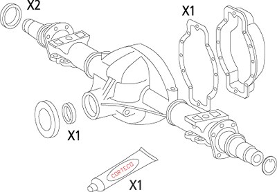 Corteco Dichtungssatz, Differential ERSTAUSRÜSTERQUALITÄT [Hersteller-Nr. 19536223] für BMW, Mercedes-Benz von CORTECO