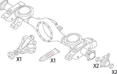 Corteco Dichtungssatz, Differential ERSTAUSRÜSTERQUALITÄT [Hersteller-Nr. 19535816] für Mitsubishi von CORTECO