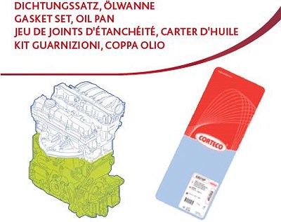 Corteco Dichtungssatz, Kurbelgehäuse ERSTAUSRÜSTERQUALITÄT [Hersteller-Nr. 428401P] für Mitsubishi, Nissan, Opel, Renault, Suzuki, Vauxhall, Volvo von CORTECO