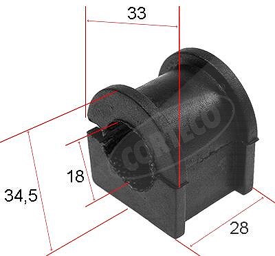 Corteco Lagerung, Stabilisator ERSTAUSRÜSTERQUALITÄT [Hersteller-Nr. 80000450] für Ford von CORTECO