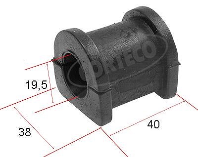 Corteco Lagerung, Stabilisator ERSTAUSRÜSTERQUALITÄT [Hersteller-Nr. 80000510] für Opel, Vauxhall von CORTECO
