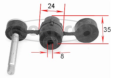 Corteco Lagerung, Stabilisator ERSTAUSRÜSTERQUALITÄT [Hersteller-Nr. 21652487] für Renault von CORTECO