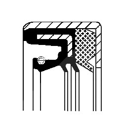Corteco Wellendichtring, Differential ERSTAUSRÜSTERQUALITÄT [Hersteller-Nr. 01030110B] von CORTECO