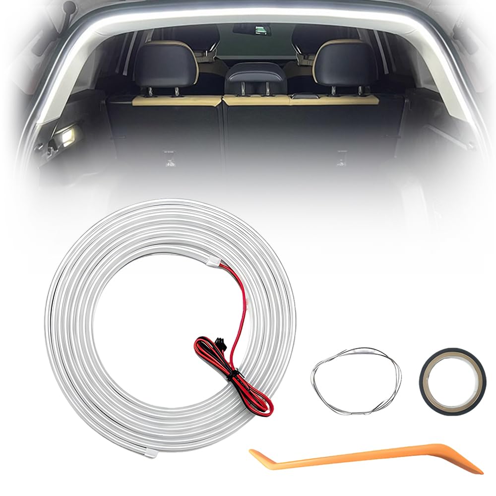 Dynamic Flowing Car Trunk Light Strip, Automatischer Sensor Tail Box Light Strip, Auto-Kofferraum Lichtstreifen Led Strip Lights for Car Trunk Cargo Area or Interior Illumination Decoration (Weiß, 2M) Dynamic Flowing Car Trunk Light Strip, Automatischer Sensor Tail Box Light Strip, Auto-Kofferraum Lichtstreifen Led Strip Lights for Car Trunk Cargo Area or Interior Illumination Decoration (Weiß, 2M) von COSEN