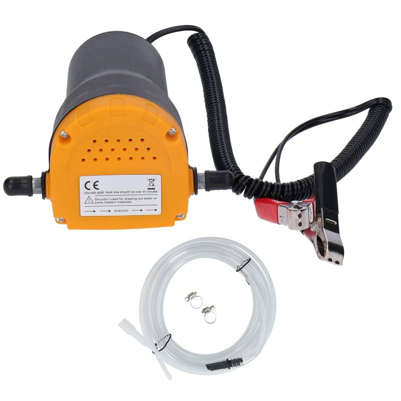 Car Engine Oil Pump, Electric Self Priming Oil Pump, 12V High Power Fuel Transfer Suction Pump, Aluminum Alloy ABS, for All 12V Vehicles, Includes Inlet and Outlet Hoses wit von COSMICROWAVE