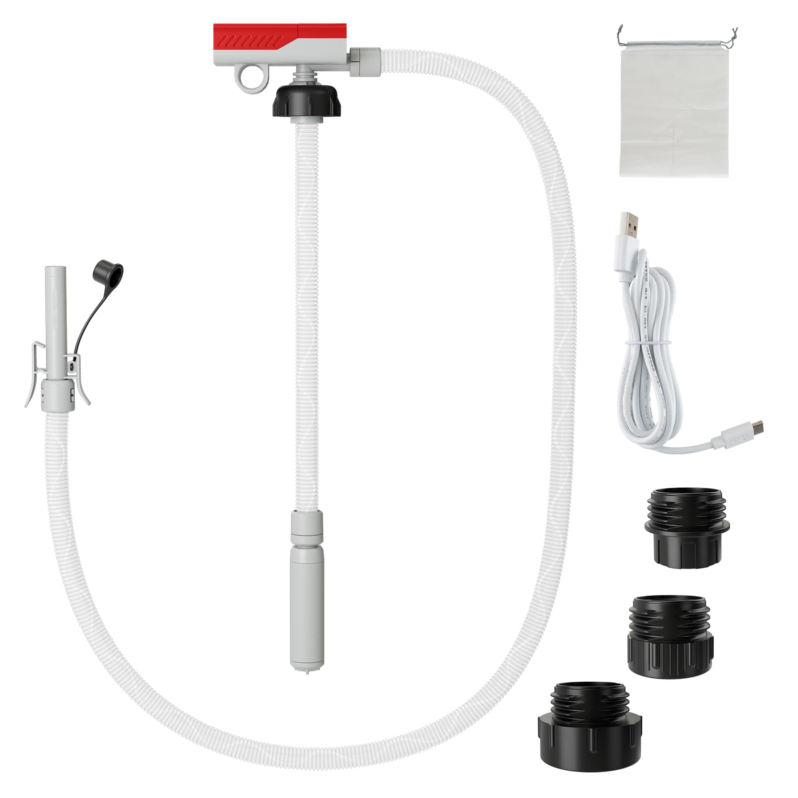 COSTWAY Kraftstoff Umfüllpumpe mit Auto-Stopp-Sensor, elektrische Kraftstoffpumpe 3,8 GPM mit 3 Größen Adaptern, Ölabsaugpumpe Benzinpumpe mit Schlauch für Diesel, Öl, Benzin COSTWAY Kraftstoff Umfüllpumpe mit Auto-Stopp-Sensor, elektrische Kraftstoffpumpe 3,8 GPM mit 3 Größen Adaptern, Ölabsaugpumpe Benzinpumpe mit Schlauch für Diesel, Öl, Benzin von COSTWAY