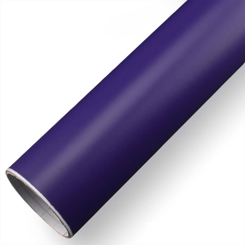 COYOUCO Vinyl-Autofolie Matt Metallic Premium Selbstklebende Ersatz-Fahrzeug-Folienrolle mit dehnbaren DIY-Aufklebern mit Luftfreigabe,Lila,50 * 100cm von COYOUCO