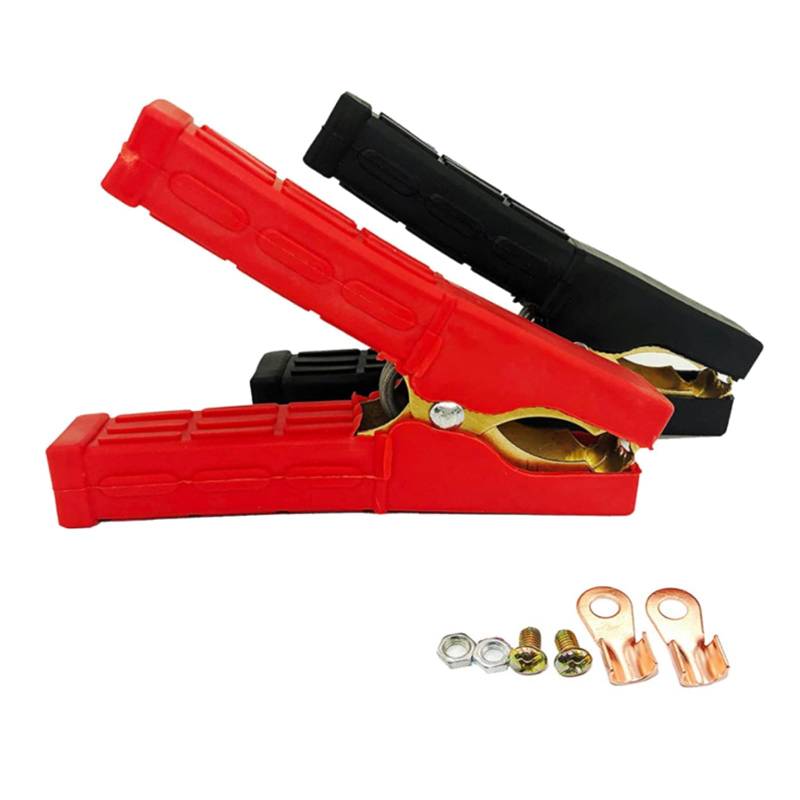 COZERI 1 Paar überbrückungskabel Klemmen,krokodilklemmen 12v Groß, 500A Heavy Duty Batterieklemmen, Isolierte Klemmen für Autobatterie, Ladegerät, Schweißmaschine, Starthilfekabel von COZERI