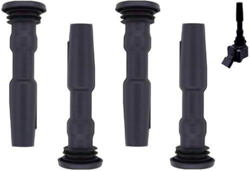 COZERI 4 Stk Zündspule Gummistiefel Stecker 04E905199H 04E905199A, passend für Audi A1 A3 VW Golf 7 Beetle Passat Polo Škoda Citigo Fabia Octavia Rapid SEAT Ibiza Leon Mii von COZERI