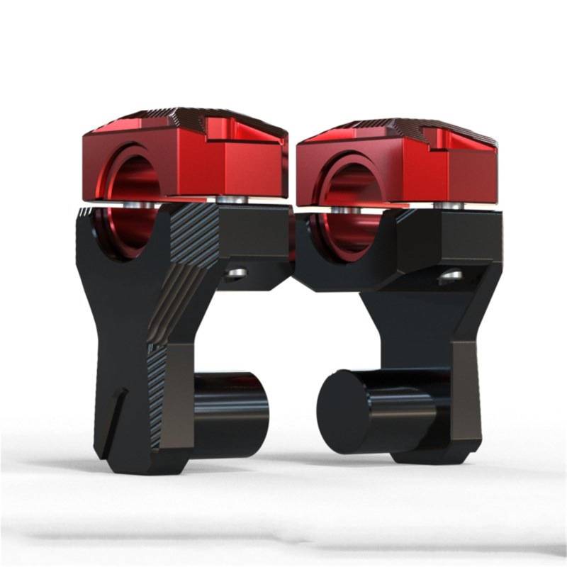 Motorrad Handbar Riser 22 28 MM Motorrad Lenker Riser Adapter Höhe Griff Erhöhen Lenker Erhöhung Riser Lenkerhalterung(Red) von CPDDNGZMKK