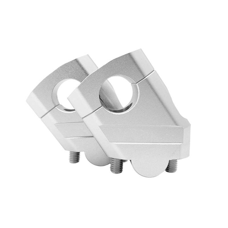 Motorrad Handbar Riser 22mm 28mm Universal Motorrad Lenker Riser Bar Mount Griff Klemme Riser Lenkerhalterung(Silver,28mm) von CPDDNGZMKK