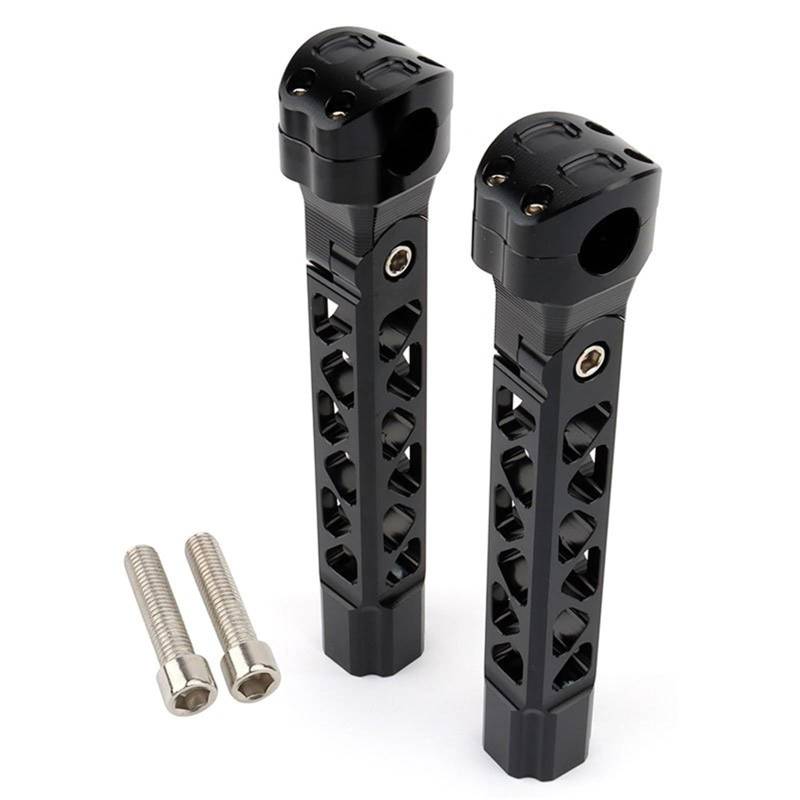 Motorrad Handbar Riser 25mm Für Kawasaki Für Suzuki Etc Lenker Riser Pull-Back Gerade Cruiser Griff Bar Riser Kit Riser Lenkerhalterung(10.5inch Balck) von CPDDNGZMKK