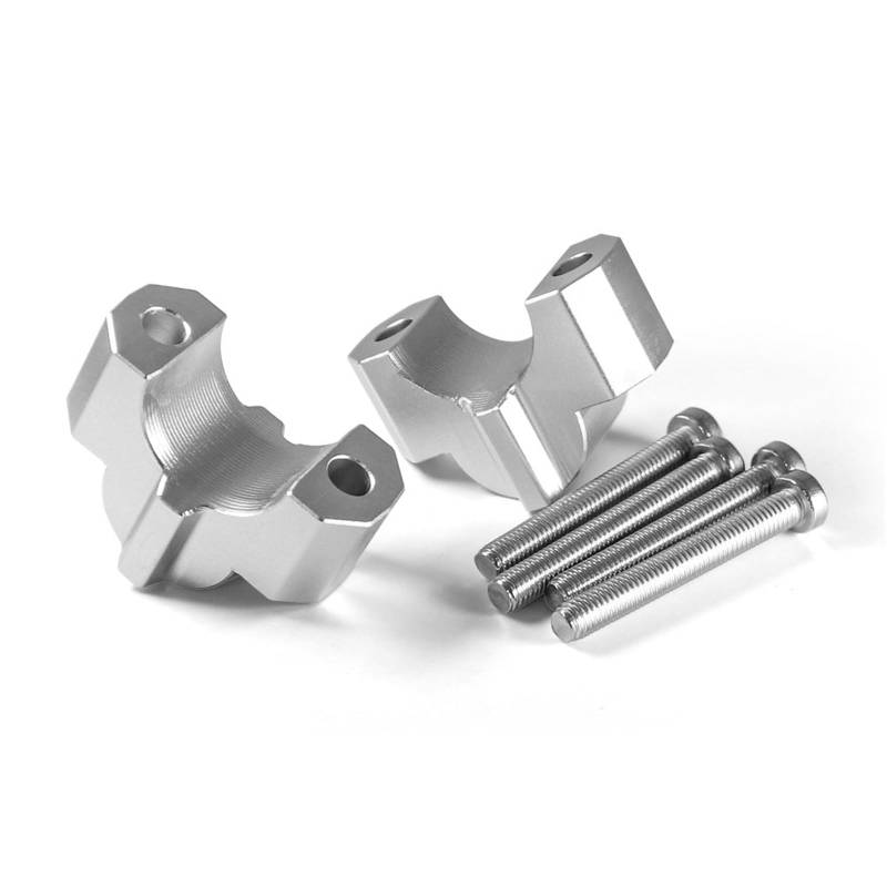 Motorrad Handbar Riser CNC 25mm Lenker Riser Klemme Höhe Adapter Drag Bar Zurück Riser Extender Für S1000R Für S 1000 R Für M1000R M 1000 R Riser Lenkerhalterung(Silver) von CPDDNGZMKK