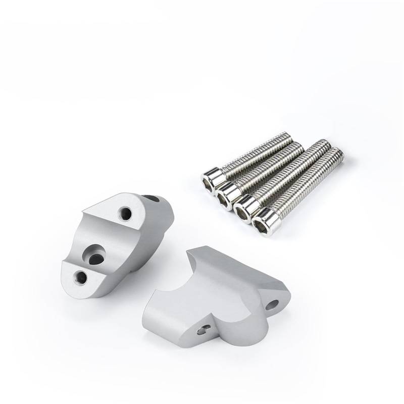 Motorrad Handbar Riser Für Ducati Für MultistradaV4 Für Multistrada V4 / S Rally Pikes Peak 2021- Motorrad Lenker Riser Drag Griff Bar Clamp Verlängern Adapter Riser Lenkerhalterung(Silver) von CPDDNGZMKK