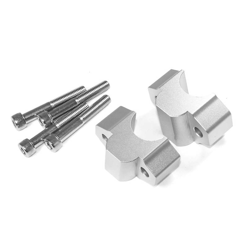 Motorrad Handbar Riser Für MT-10 Für MT10 Für MT 10 2016-2023 2022 2021 2020 Motorrad Griff Bar Riser Clamp Verlängern Lenker Adapter Halterung Riser Lenkerhalterung(Silver) von CPDDNGZMKK