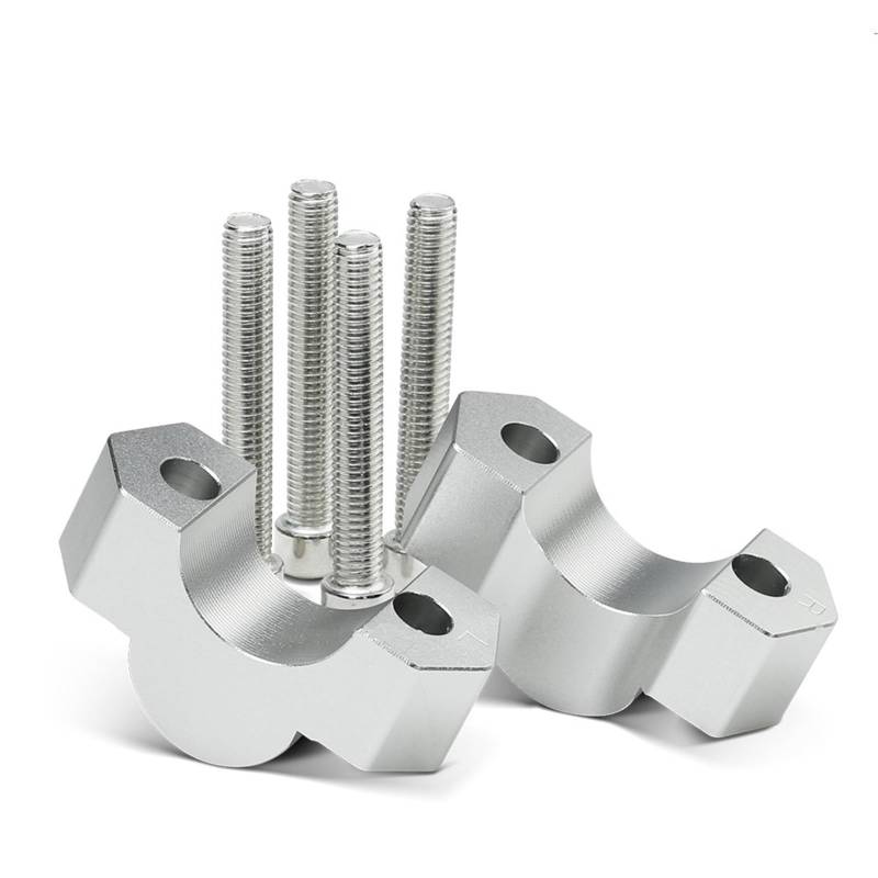 Motorrad Handbar Riser Lenker Riser Drag Höhe Adapter Griff Verlängerung Booster Zubehör Für F900 GSA Für F 900GS Für F900GS Abenteuer 2023- Riser Lenkerhalterung(Silver) von CPDDNGZMKK