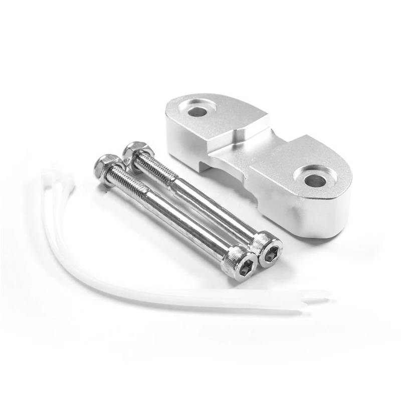 Motorrad Handbar Riser Motorrad Lenker Riser Zubehör Lenker Riser Drag Griff Bar Clamp Verlängern Adapter Für Ducati Für Scrambler 400 800 1100 Riser Lenkerhalterung(Silver) von CPDDNGZMKK