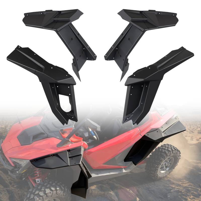 CPOWACE XXL erweiterte Kotflügelverbreiterungen, kompatibel mit Polaris RZR Pro XP/XP 4; RZR Pro R/Turbo R Zubehör vorne und hinten, vollständige Abdeckung, Schmutzfänger, Ersatz für 2884685 von CPOWACE