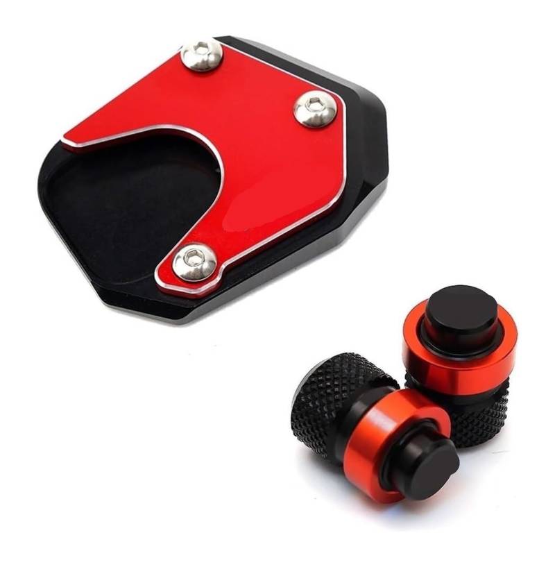 Motorrad Vergrößerungspad Für CBR 1000RR CBR1000RR CBR 1000 RR 2004-2007 Motorradzubehör Ständer Fuß Seitenständer Pad Reifen Ventilkappen Stützplatte(Combo 1) von CPZPMFMKBG