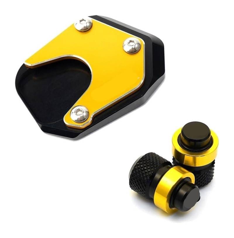 Motorrad Vergrößerungspad Für CBR 1000RR CBR1000RR CBR 1000 RR 2004-2007 Motorradzubehör Ständer Fuß Seitenständer Pad Reifen Ventilkappen Stützplatte(Combo 3) von CPZPMFMKBG