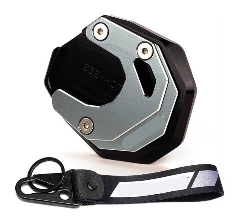 Motorrad Vergrößerungspad Für NC750X NC 750 X NC 750X 2021-2023 Motorrad Fuß Seitenständer Pad Ständer Vergrößerungsplatte Unterstützung Erweiterung Schlüsselanhänger Stützplatte(Combo-Grey) von CPZPMFMKBG