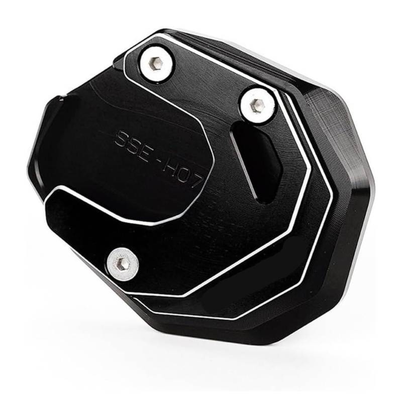 Motorrad Vergrößerungspad Für NC750X NC 750 X NC 750X 2021-2023 Motorrad Fuß Seitenständer Pad Ständer Vergrößerungsplatte Unterstützung Erweiterung Schlüsselanhänger Stützplatte(NC750X-Black) von CPZPMFMKBG