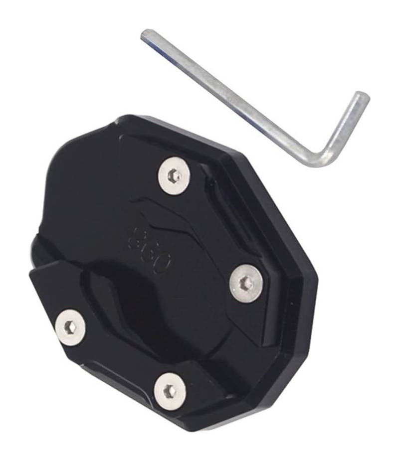 Motorrad Vergrößerungspad Für PCX150 PCX160 PCX 150 PCX 160 PCX125 PCX 125 Zubehör Motorrad Seitenstütze Vergrößerter Block Einparkhilfe Stützplatte(Black a) von CPZPMFMKBG
