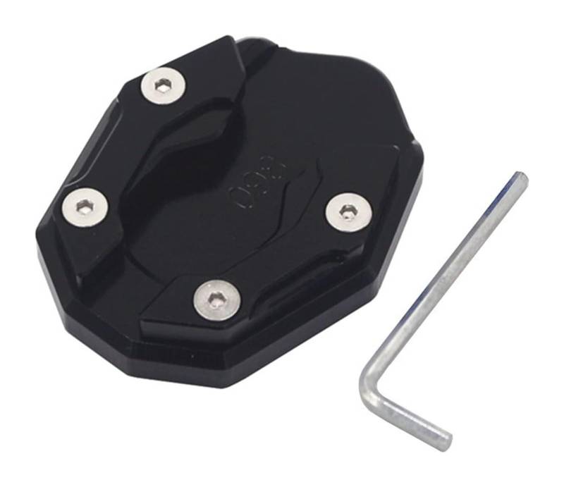 Motorrad Vergrößerungspad Für PCX150 PCX160 PCX 150 PCX 160 PCX125 PCX 125 Zubehör Motorrad Seitenstütze Vergrößerter Block Einparkhilfe Stützplatte(Black a) von CPZPMFMKBG
