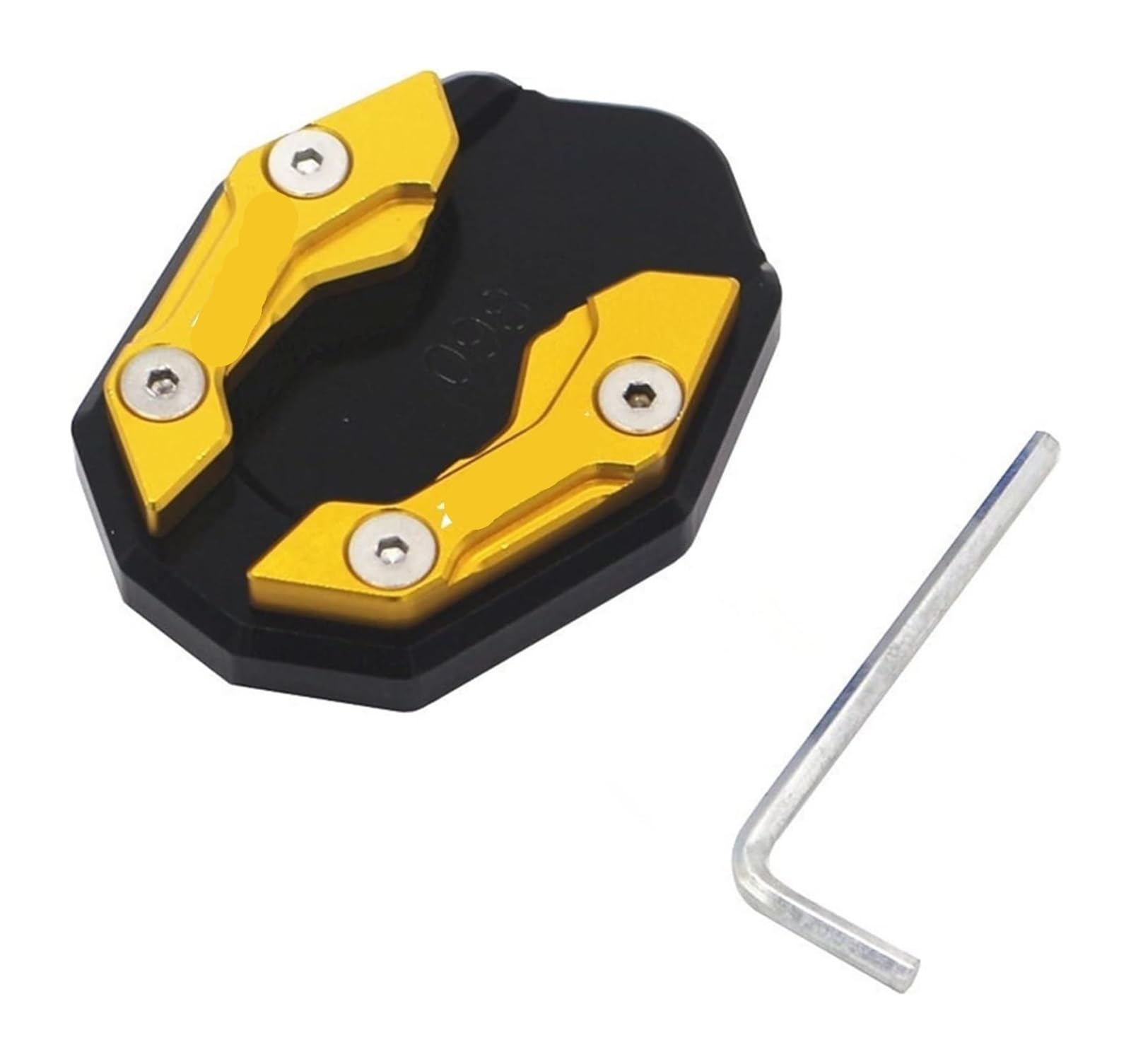 Motorrad Vergrößerungspad Für PCX150 PCX160 PCX 150 PCX 160 PCX125 PCX 125 Zubehör Motorrad Seitenstütze Vergrößerter Block Einparkhilfe Stützplatte(Gold b) von CPZPMFMKBG