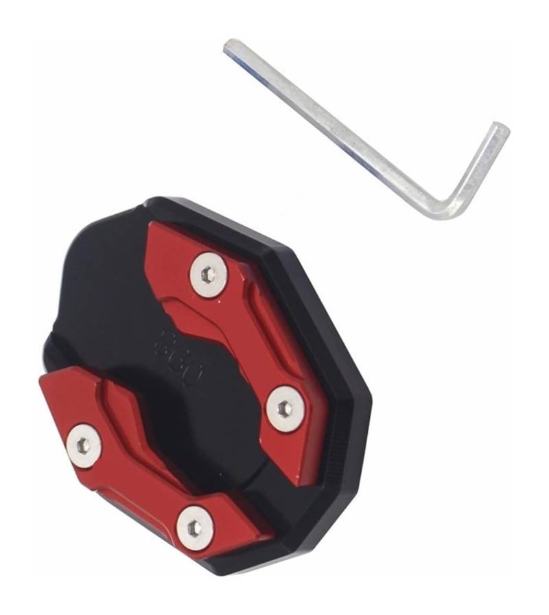 Motorrad Vergrößerungspad Für PCX150 PCX160 PCX 150 PCX 160 PCX125 PCX 125 Zubehör Motorrad Seitenstütze Vergrößerter Block Einparkhilfe Stützplatte(Red b) von CPZPMFMKBG