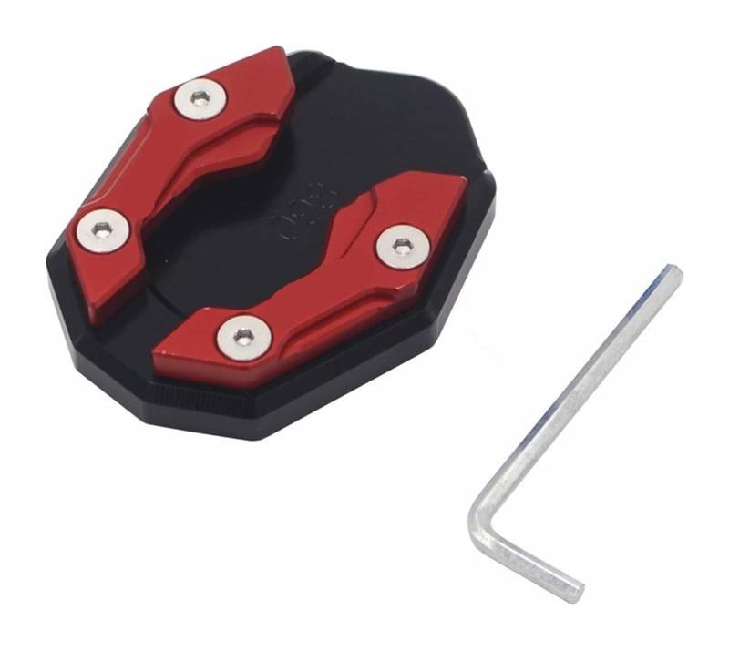Motorrad Vergrößerungspad Für PCX150 PCX160 PCX 150 PCX 160 PCX125 PCX 125 Zubehör Motorrad Seitenstütze Vergrößerter Block Einparkhilfe Stützplatte(Red b) von CPZPMFMKBG