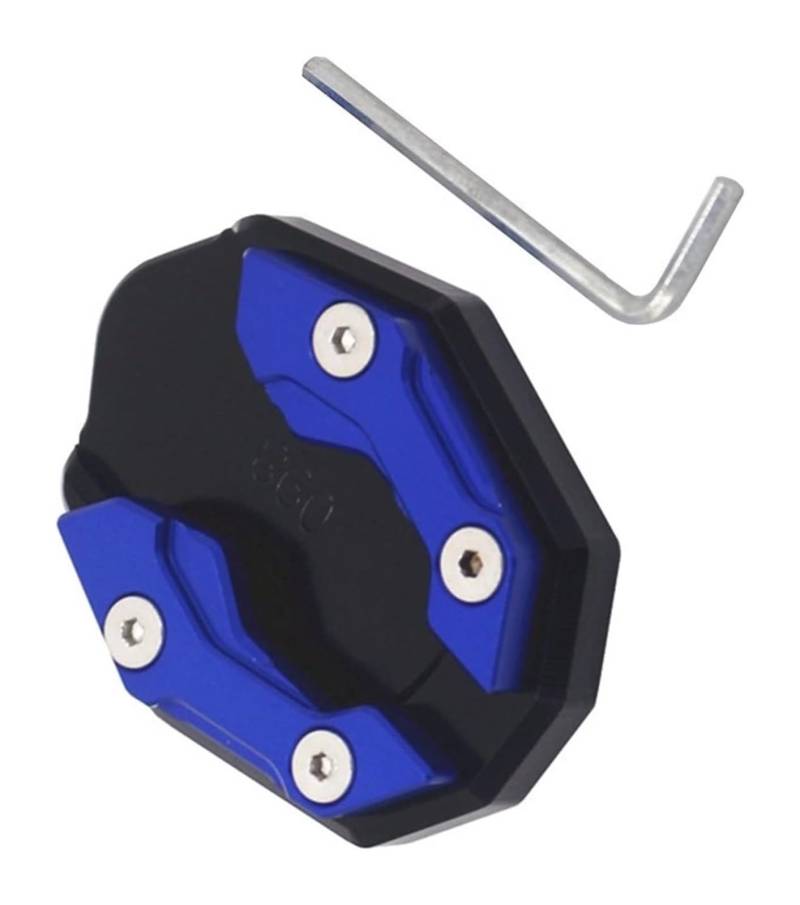 Motorrad Vergrößerungspad Für PCX150 PCX160 PCX 150 PCX 160 PCX125 PCX 125 Zubehör Motorrad-Seitenstütze Vergrößerter Block Einparkhilfe Zubehör Stützplatte(Blue a) von CPZPMFMKBG