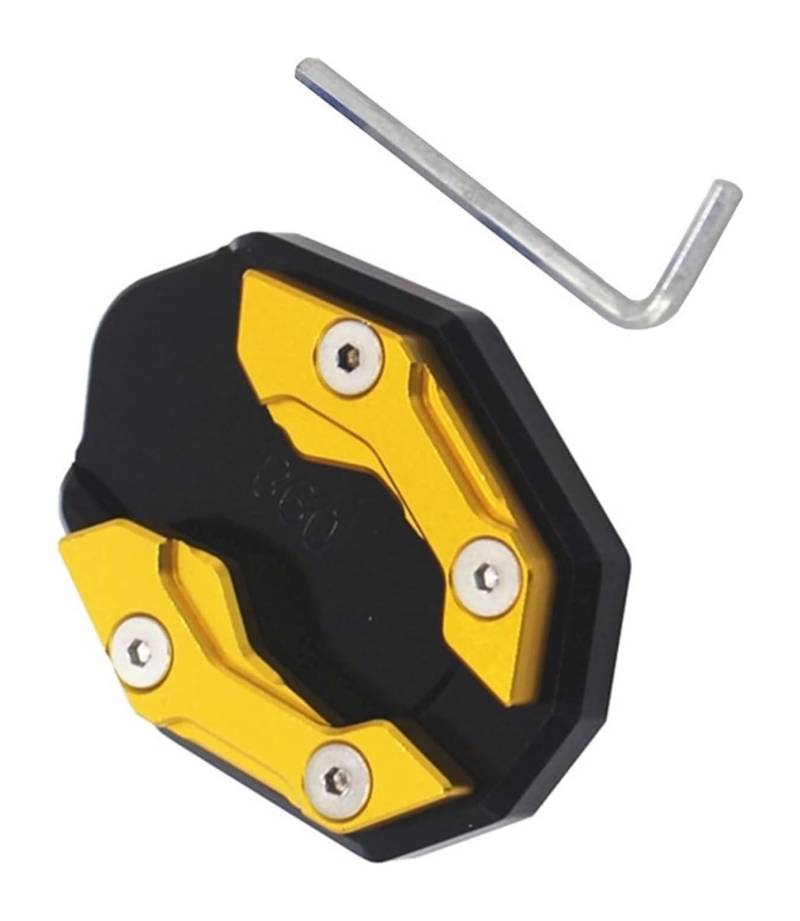 Motorrad Vergrößerungspad Für PCX150 PCX160 PCX 150 PCX 160 PCX125 PCX 125 Zubehör Motorrad-Seitenstütze Vergrößerter Block Einparkhilfe Zubehör Stützplatte(Gold a) von CPZPMFMKBG