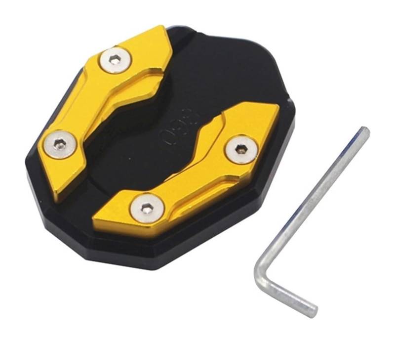 Motorrad Vergrößerungspad Für PCX150 PCX160 PCX 150 PCX 160 PCX125 PCX 125 Zubehör Zubehör Motorrad Seitenstütze Vergrößerter Block Einparkhilfe Stützplatte(Gold a) von CPZPMFMKBG