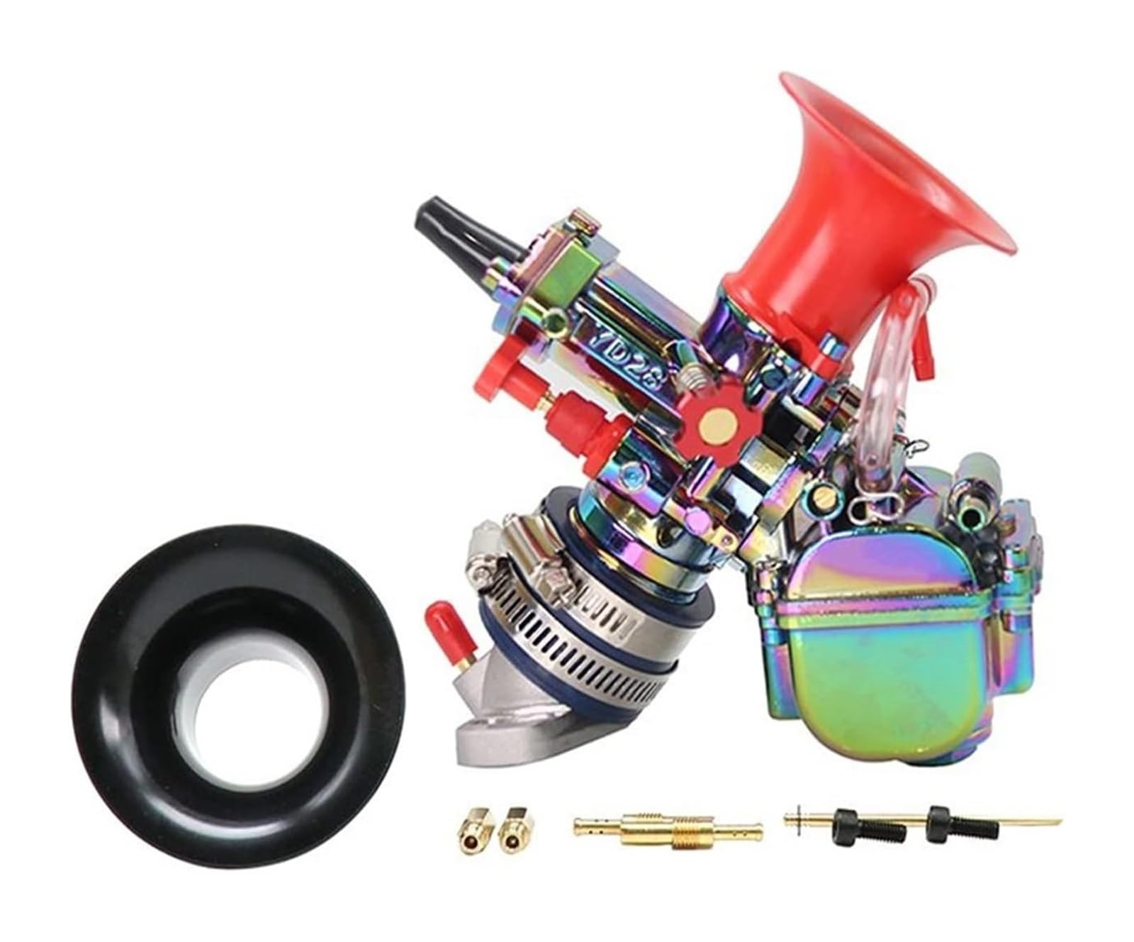 Vergaser Motorrad Für Yoshimura YD-MJN28 YD-MJN30 Dual Stack Vergaser Power Up Kit Für Monkey ATV Quad Go Kart Motorrad Vergaser Vergaser Carb Carburetor(28mm Colorful) von CPZPMFMKBG