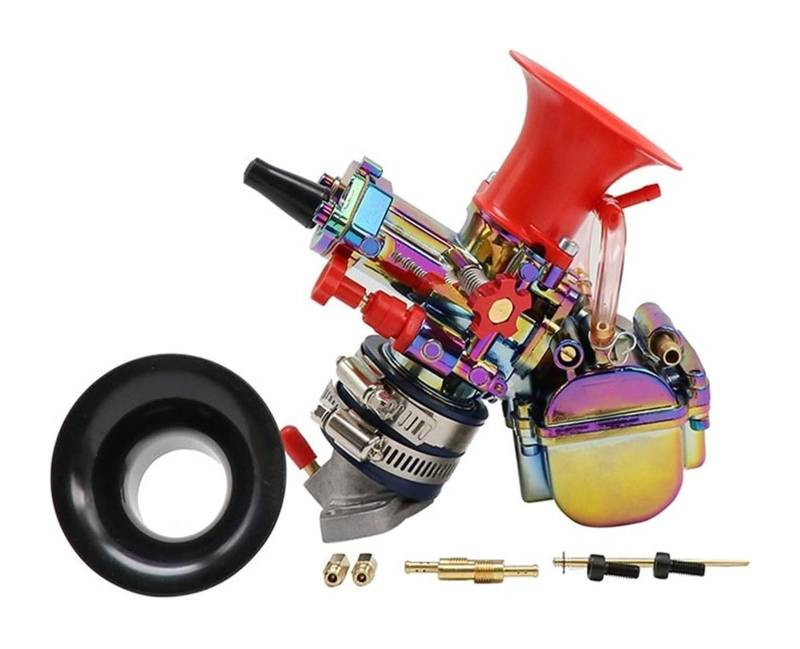 Vergaser Motorrad Für Yoshimura YD-MJN28 YD-MJN30 Dual Stack Vergaser Power Up Kit Für Monkey ATV Quad Go Kart Motorrad Vergaser Vergaser Carb Carburetor(30mm Colorful) von CPZPMFMKBG