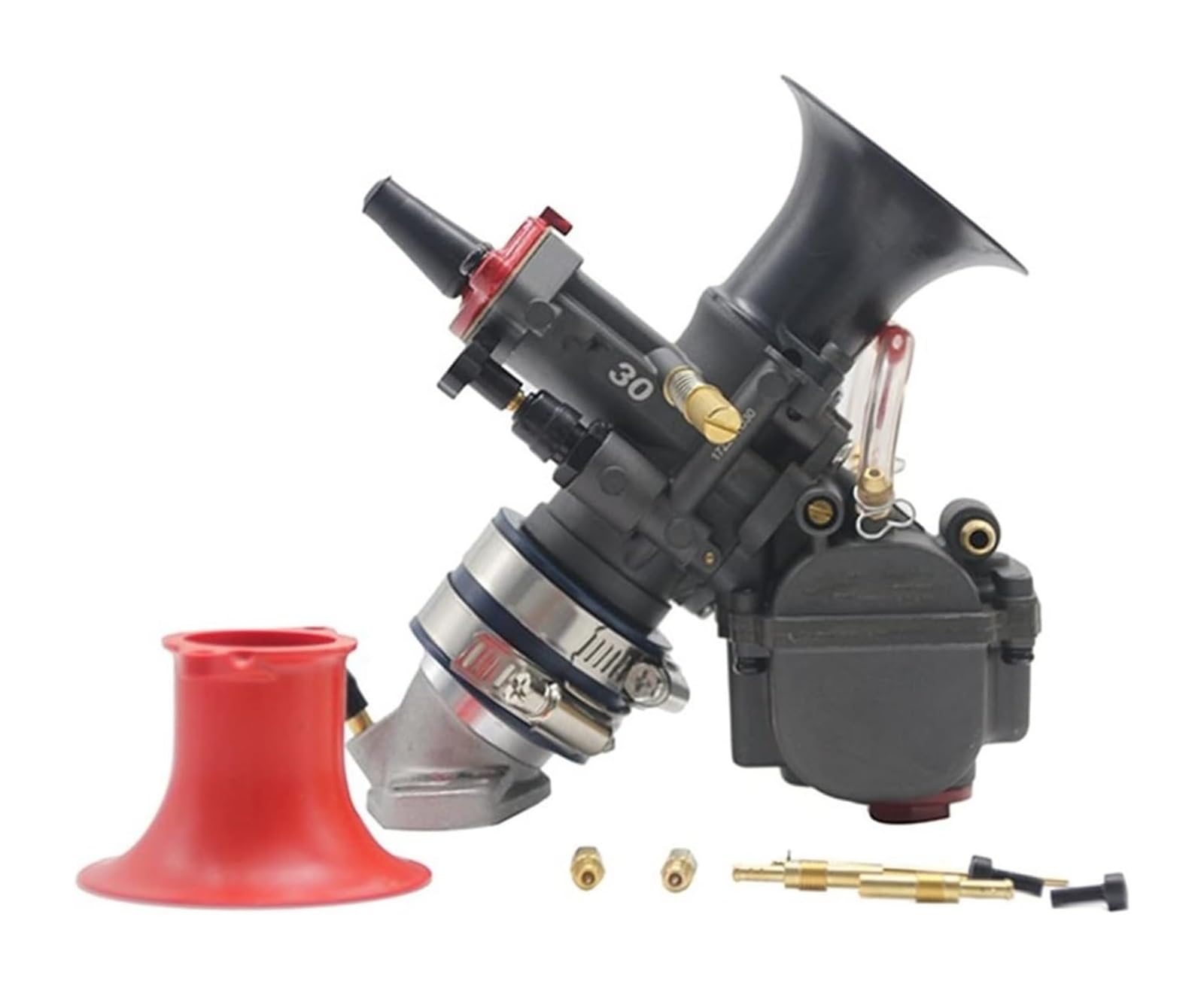 Vergaser Motorrad Für Yoshimura YD-MJN28 YD-MJN30 Dual Stack Vergaser Power Up Kit Für Monkey ATV Quad Go Kart Motorrad Vergaser Vergaser Carb Carburetor(Yd-30mm) von CPZPMFMKBG