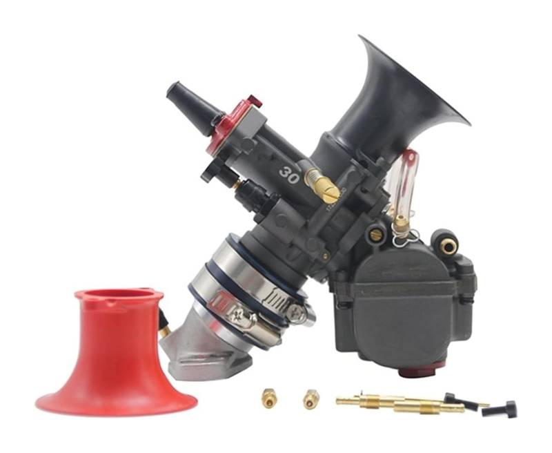 Vergaser Motorrad Für Yoshimura YD-MJN28 YD-MJN30 Dual Stack Vergaser Power Up Kit Für Monkey ATV Quad Go Kart Motorrad Vergaser Vergaser Carb Carburetor(Yd-30mm) von CPZPMFMKBG