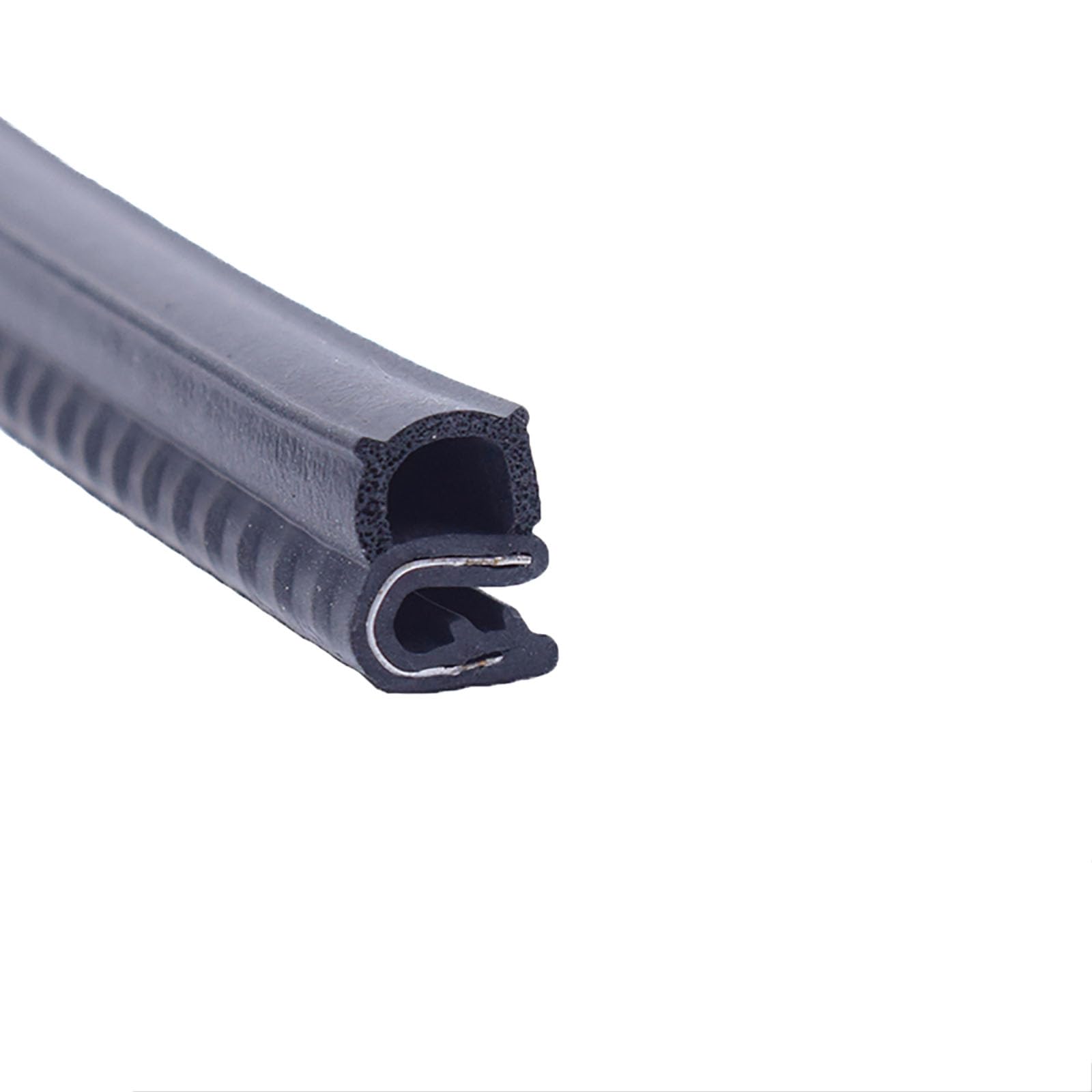 U-Gummidichtungsstreifen, 3,28 Fuß, schwarze Zierdichtung mit seitlicher Blase for Autos, Boote, LKWs und Heimanwendungen, Auto-Wetterstreifen, Höhe x Breite(14mm x 12mm) von CQCQC