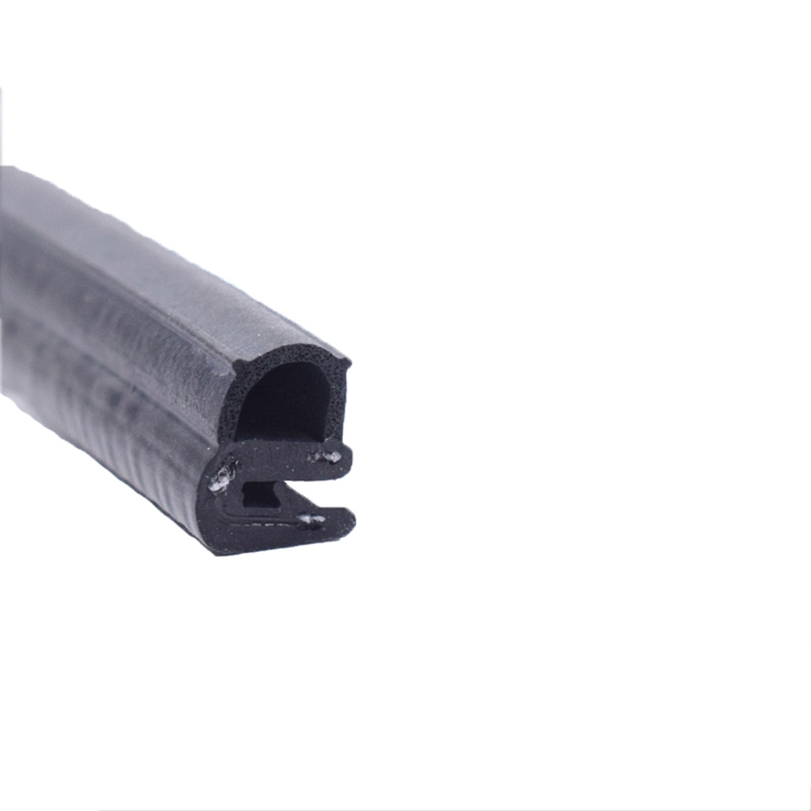 U-Gummidichtungsstreifen, 3,28 Fuß, schwarze Zierdichtung mit seitlicher Blase for Autos, Boote, LKWs und Heimanwendungen, Auto-Wetterstreifen, Höhe x Breite(15mm x 12mm) von CQCQC