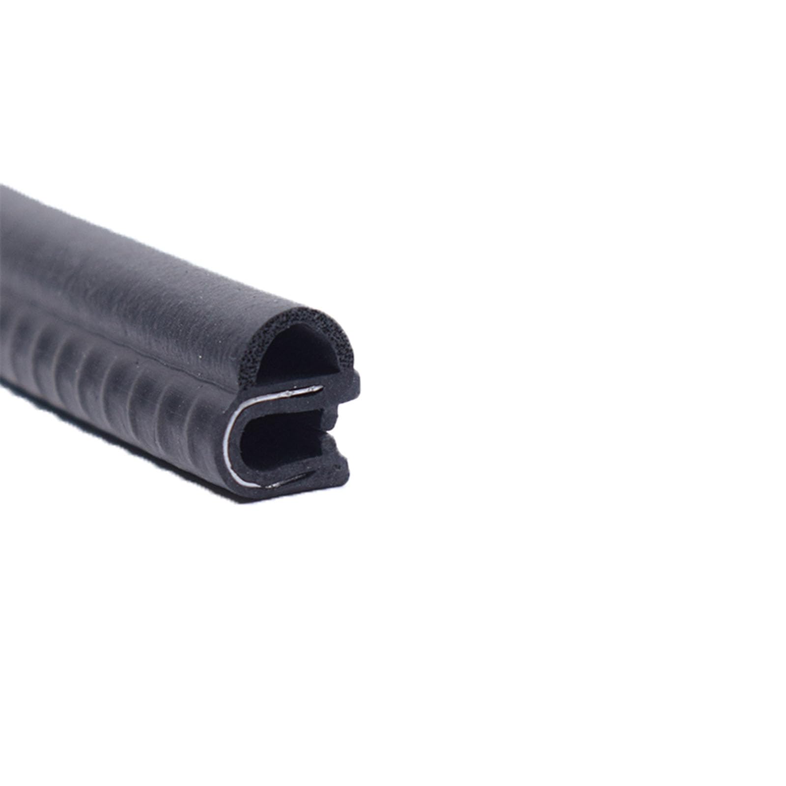 U-Gummidichtungsstreifen, 3,28 Fuß, schwarze Zierdichtung mit seitlicher Blase for Autos, Boote, LKWs und Heimanwendungen, Auto-Wetterstreifen, Höhe x Breite(15mm x 13mm) von CQCQC